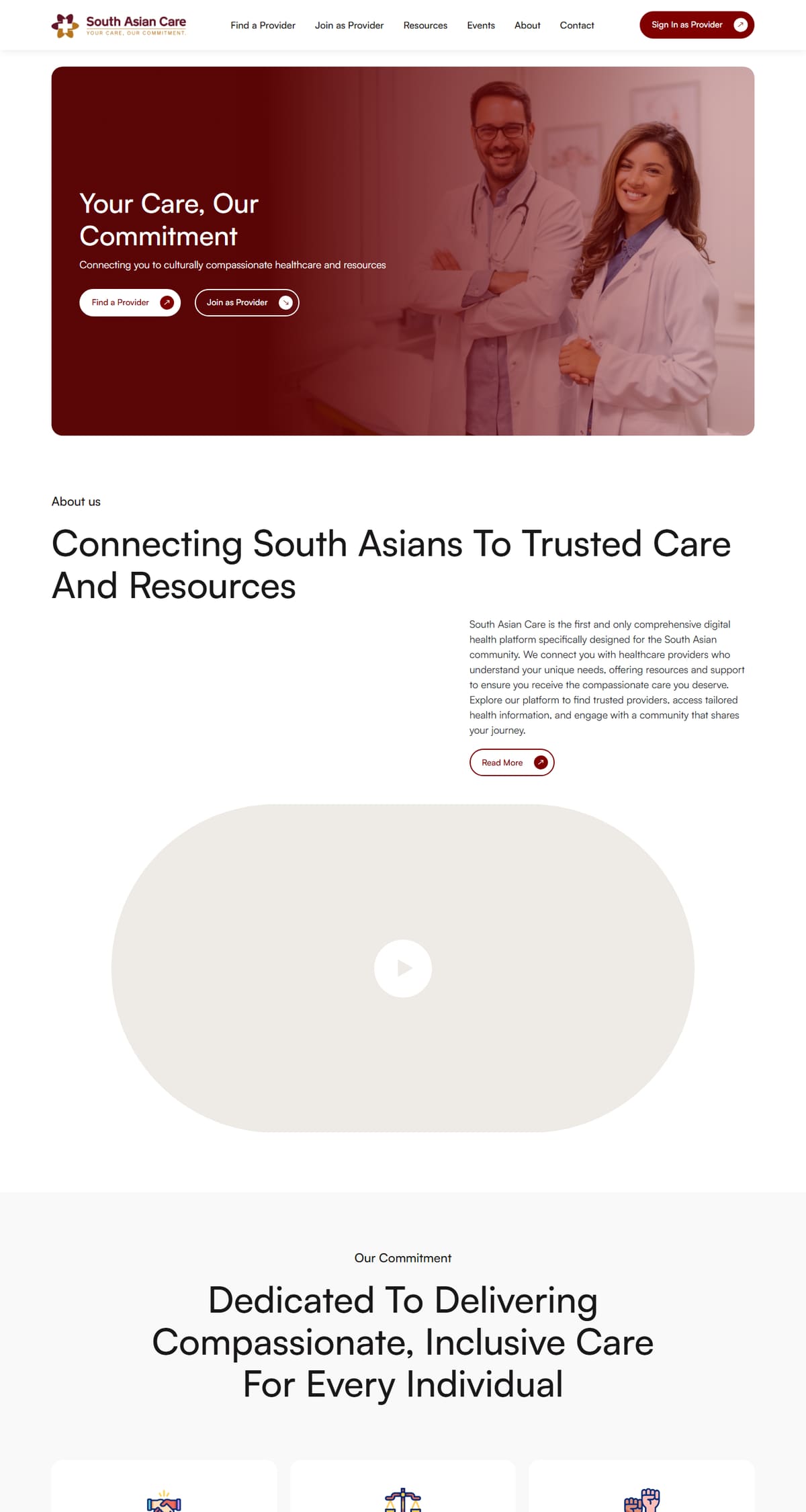 Homepage of SouthAsianCare